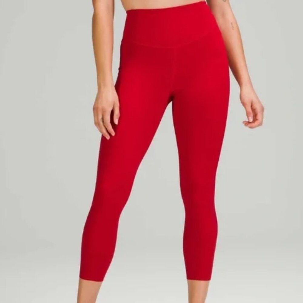 Lululemon Base Pace High-Rise Crop 23" Dark Red Size 20